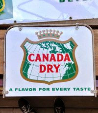 Original Cdn brands soda, dairy, signs and crates