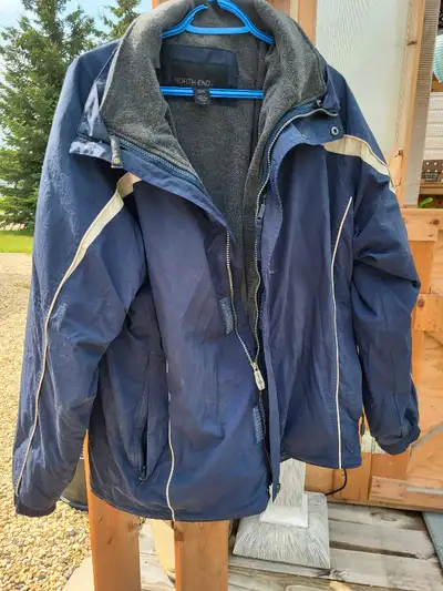 Large Unisex Navy Winter Coat, View more