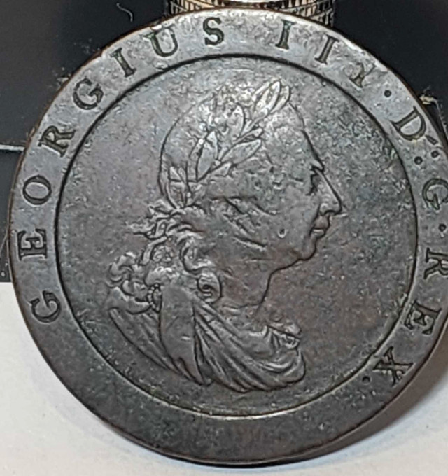 Rare 1797 Great Britain Penny "George III Cartwheel" in Arts & Collectibles in City of Toronto - Image 3