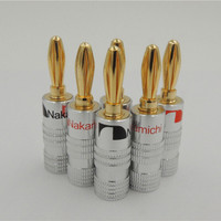 BRAND NEW 2 pairs set of 4PCS Nakamichi Gold Banana Plugs