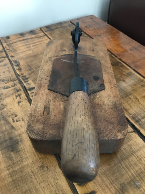 Old wooden tobacco cutter - thick wood. $50.00.  This is a beaut in Arts & Collectibles in Charlottetown - Image 4