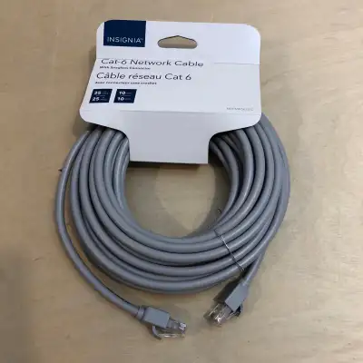 Insignia 25ft Cat6 Ethernet Network Cable Cat 6 - Xbox PS5 PC, View more