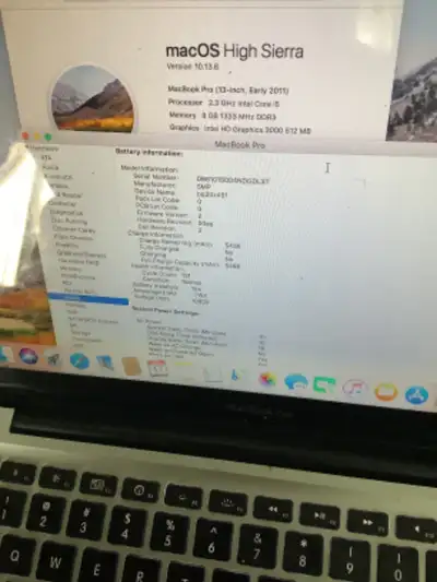 For sale is a Macbook Pro 13" - Early 2011 with 4GB ram and 120GB SSD . High Sierra O/S installed. N...