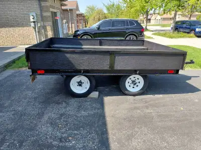 8'x6' heavy duty utility trailer Frame is constructed with 4" steel I beams with 3/4" PT floor Tande...