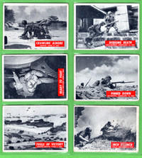 1965 Philadelphia Gum WAR BULLETIN 6 cards LOT EX SHAPE