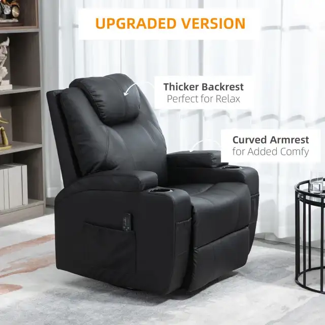 Rocking Massage Recliner Chair, Swivel Nursery Rocker Chair in Chairs & Recliners in Markham / York Region - Image 3