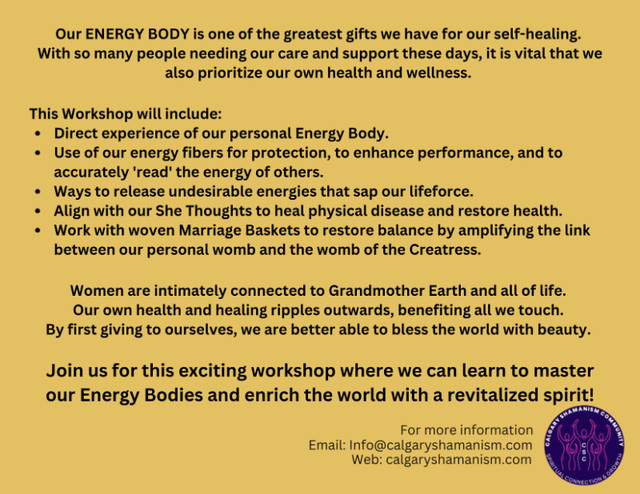 Women's Self-Healing Workshop: Using Your Energy Body in Activities & Groups in Calgary - Image 2