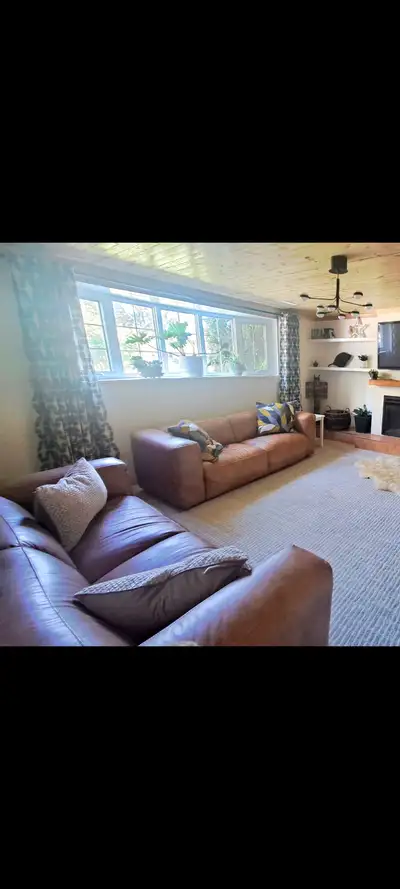 Two 3 seat sofas, View more