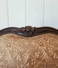 Antique Blush Pink Brocade Settee - Delivery Available 