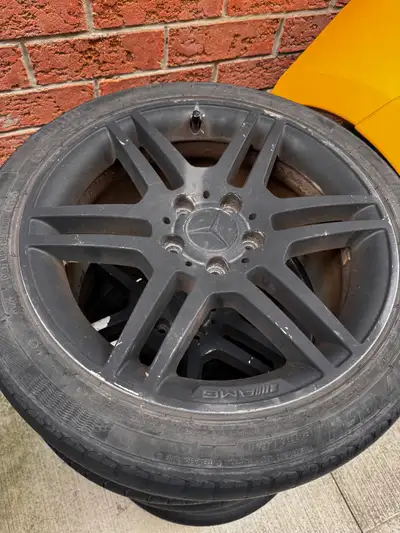 17” Mercedes C350 W204 Factory Alloy Rims 17x7.5 2008-2011 $900 for set of four Its plastidipped tha...