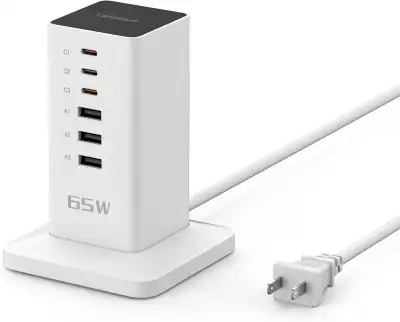 6 in 1 USB C Charger Block for Multiple Devices, 65 W Charging S, View more