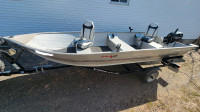 16' alumimum boat, motor and trailer package for sale