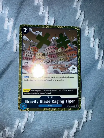Gravity Blade Raging Tiger – OP06-058 (Rare) One Piece Card Game | OP06 | Navy Gravity Blade Raging...