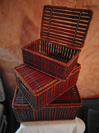 Wood basket set of 3 high quality