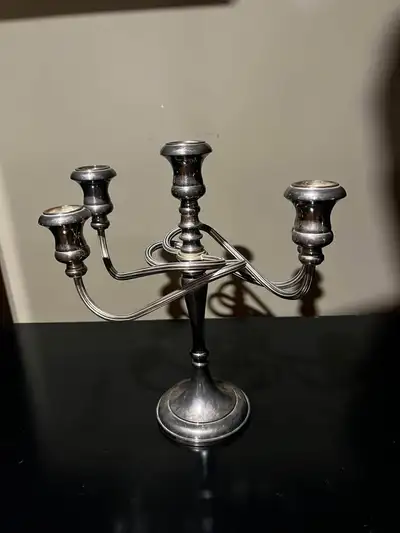 Vintage Old Sheffield 5-Arm Silver Candelabra Candle Holder, View more