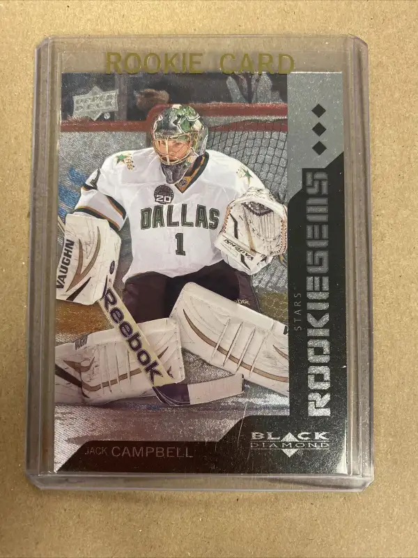 Jack Campbell Rookie Upper Deck Black Diamond Rookie Gems Oilers in Hobbies & Crafts in Thunder Bay - Image 2