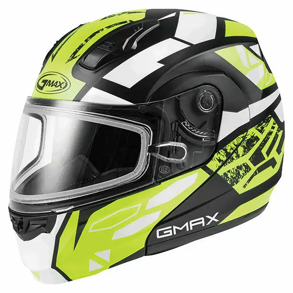 New GMax Vault MD04 Modular Electric Snowmobile Helmet Vis Green in Snowmobiles Parts, Trailers & Accessories in Kitchener / Waterloo - Image 2