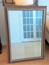 Wooden frame mirror 41"H x 29"W