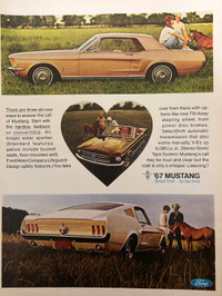1967 Ford Mustang V-8”s Up To 390 cu.in Original Ad
