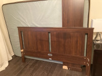 Queen bed frame and mattress for sale $200