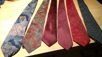 6 belles cravattes assorties