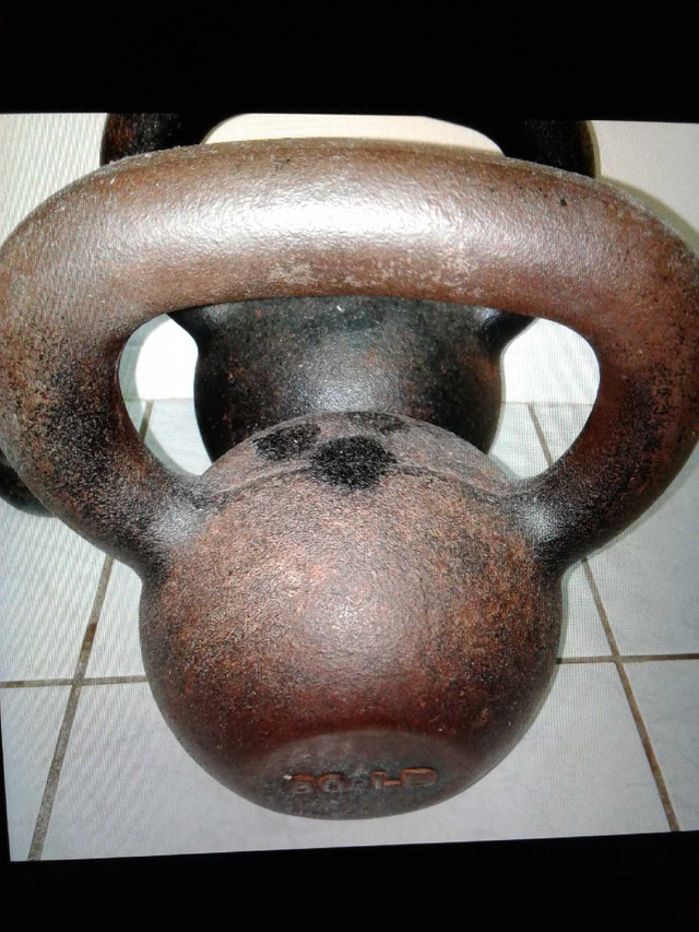 Pair of 80 lbs commercial dumbbells + 80 lbs kettlebell - $280  in Exercise Equipment in City of Toronto - Image 4