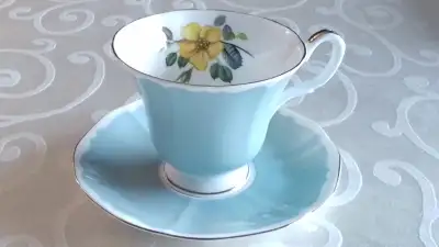 SUSIE COOPER BONE CHINA CUP SAUCER - BLUE - ENGLAND, View more