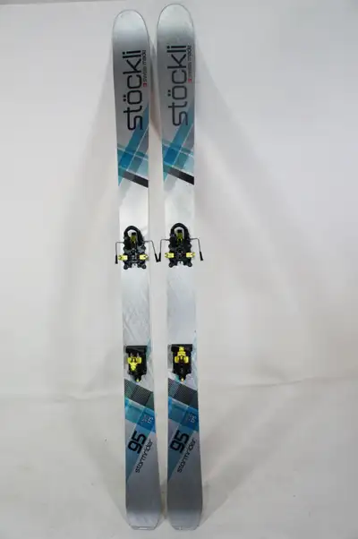 GORGEOUSE STOCKLI 175cm WORLD SKIS SWISS HANDMADE 95MM DRILLED, View more