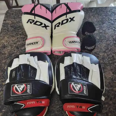 Womens RDX 10 oz Boxing Gloves and Mitts, View more
