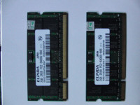 ELPIDA / HYNIX / 2 barettes de mémoire ddr2, 4GB (2gb x2)