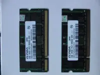 ELPIDA / HYNIX / 2 barettes de mémoire ddr2, 4GB (2gb x2)
