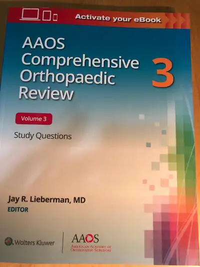 I'm selling the AAOS Comprehensive Orthopaedic Review, Volume 3, featuring study questions for ortho...