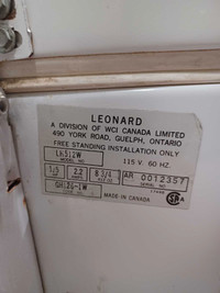 Leonard LH512W Freezer 