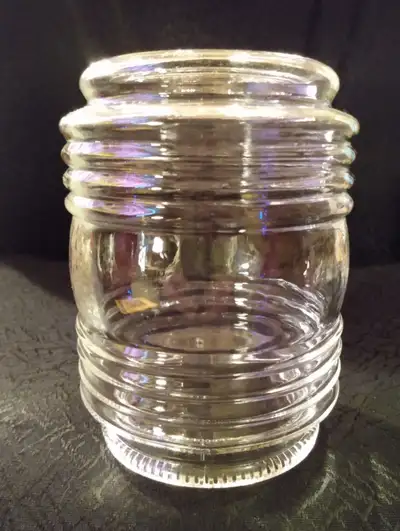 GLASS PORCH LIGHT SHADE, 1940s. 4 3/4" x 4". MINT CONDITION, View more