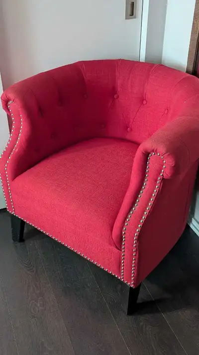 Red Bright Color Accent Chair, View more