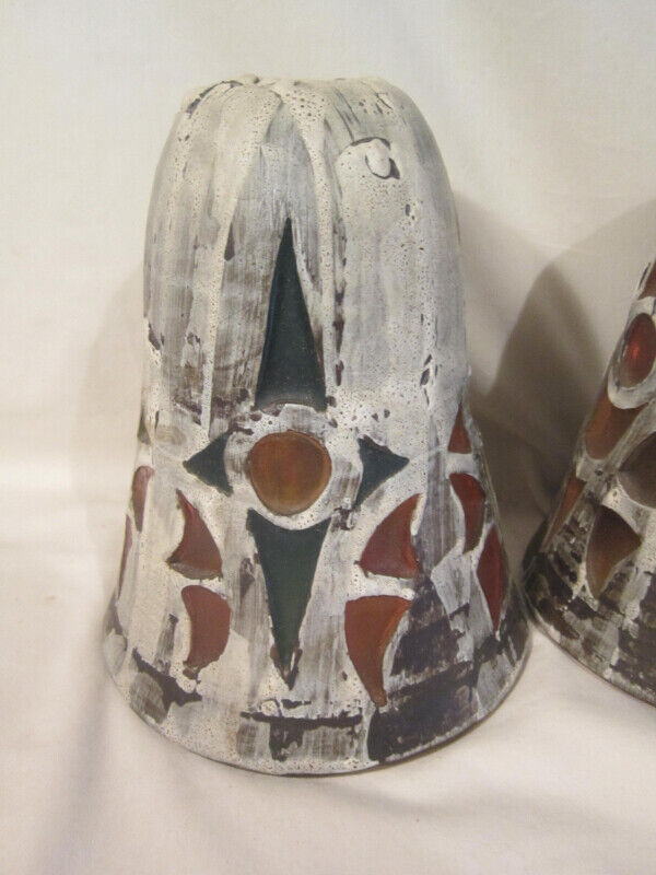 3 Ceramic ~ Light Shades with Faux Stained Glass ~ Artist Signed in Arts & Collectibles in Winnipeg - Image 3