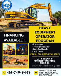 Financing Available at City Truck For Heavy Equipement Course