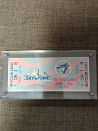 Blue Jays First ticket in plastic display 