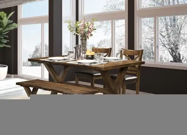 Solid Wood Live Edge Dining Table and 4 Chairs in Couches & Futons in Vancouver - Image 4