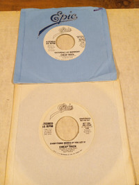 Vinyl Records 45 RPM Classic Rock Cheap Trick Promotional Lot 2