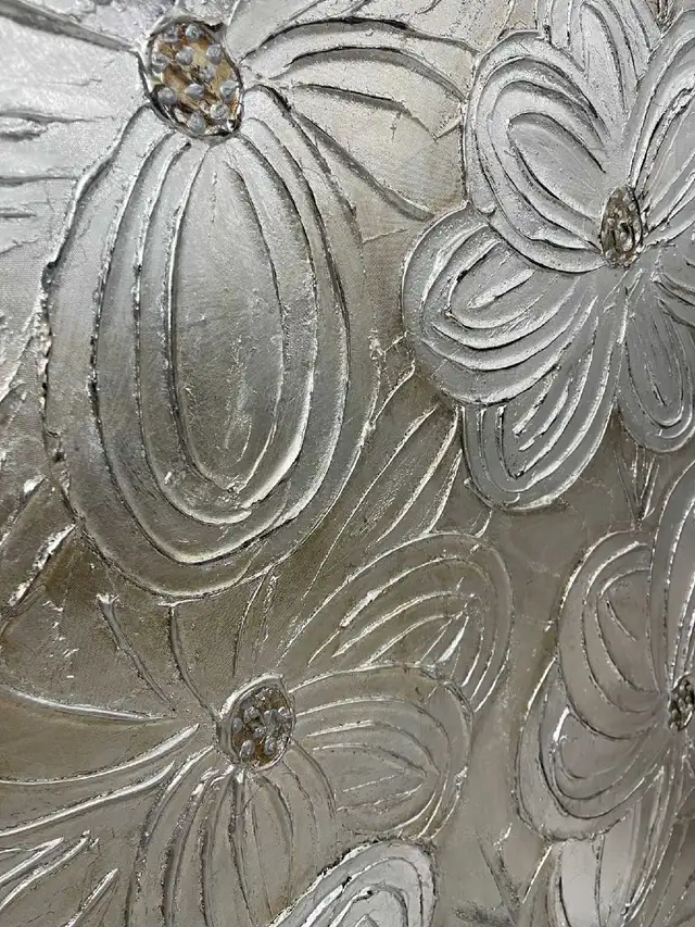 Metallic Floral Art Canvas in Home Décor & Accents in City of Toronto - Image 5
