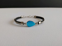 Handmade Bracelet with a Blue Stone