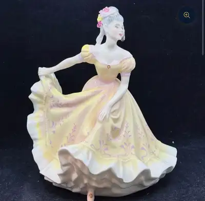 This beautiful Royal Doulton Ninette figurine, model HN 2379, is a classic piece of fine bone china...