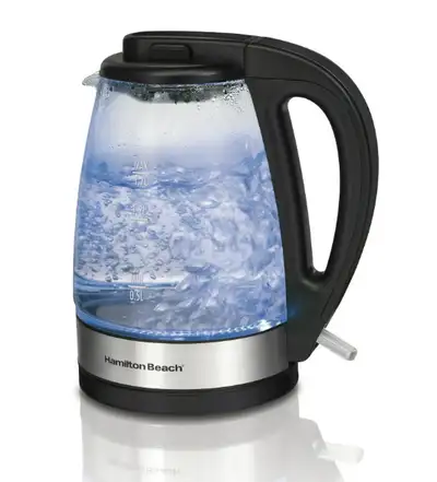 NEW Hamilton Beach 1.7L Glass Electric Kettle, View more