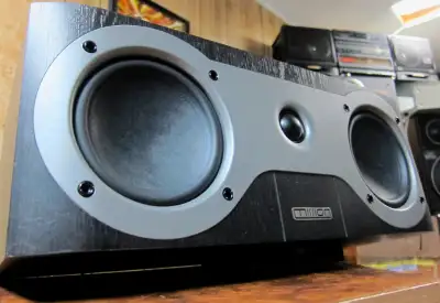 CLEAN, WORKS AND SOUNDS LIKE NEW Nice build; very heavy for the size. This Mission C-channel will be...