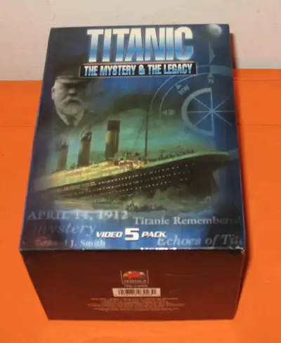 VHS Tape - TITANIC The Mystery & The Legacy - 5 Tape Movie - Vintage Viewed Once - Like New - Madecy...