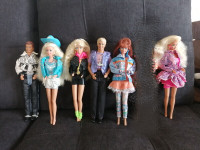 Barbie, Ken, westerns, rock, hollywood, lot, année 90