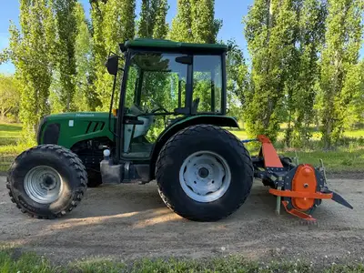 57 Horsepower Liquid Cooled Diesel Engine Dual Rear SCV Loader Joystick Cab Heater Air Conditioning...