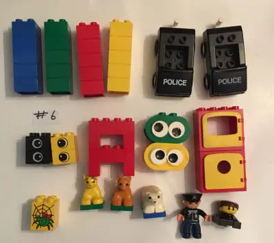 40 pieces of LEGO Duplo with police cars and animals , View more