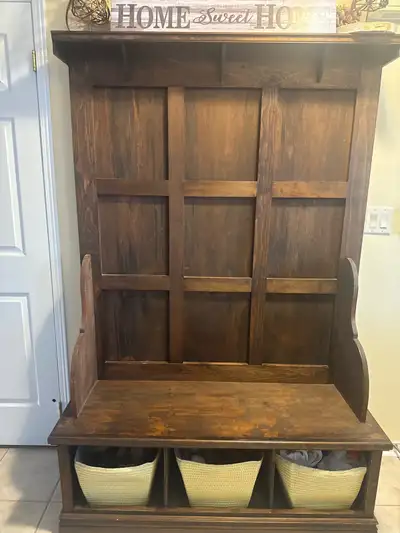 Hallway entrance tree  bench, View more